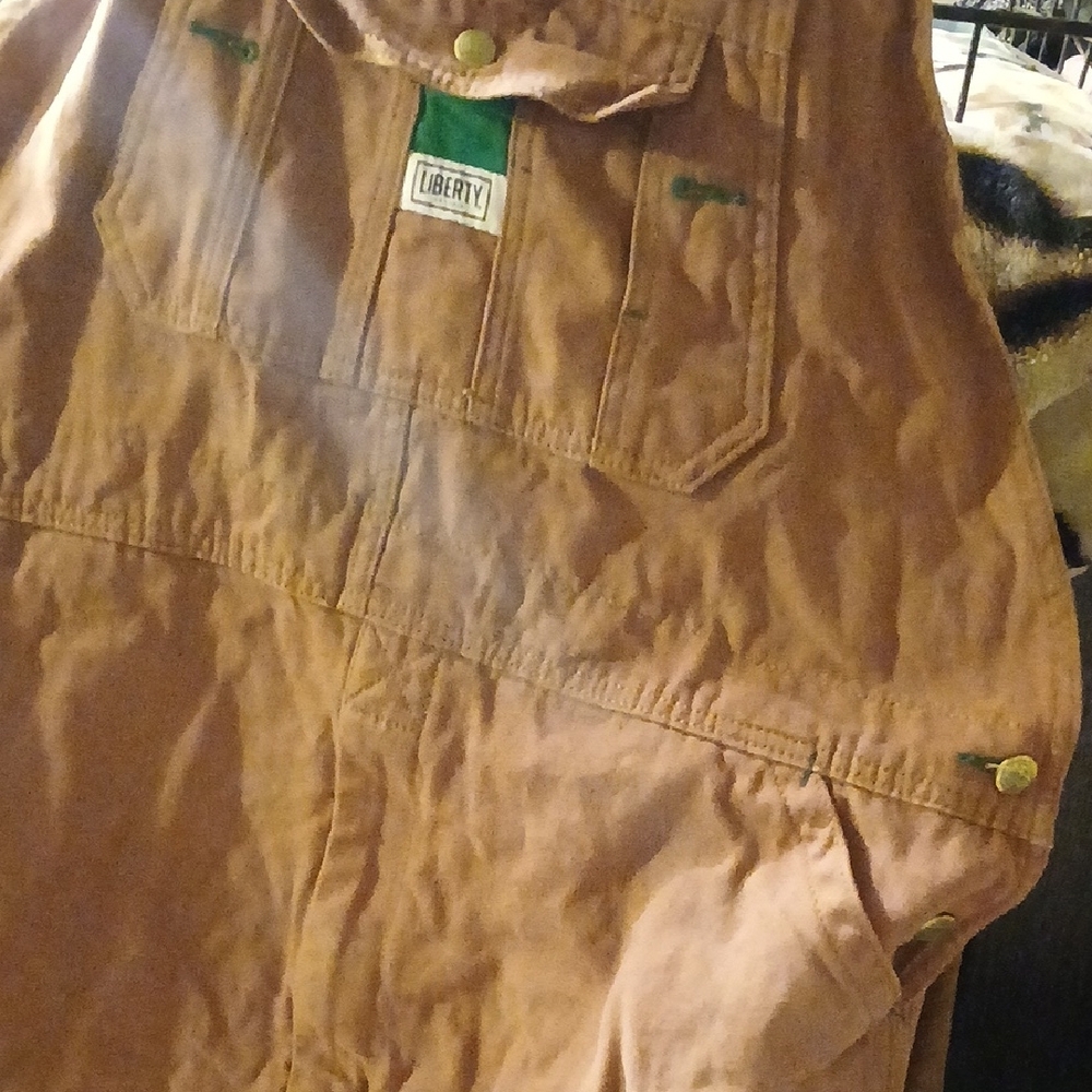 Liberty Rust-Brown Overalls with Green Trim - Picture 2 of 13